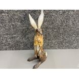 Vintage Rare studio pottery rabbit sculpture signed to base and dated 1996