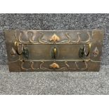 Copper Arts & Crafts 3 way hat & coat rack - 56x26cm