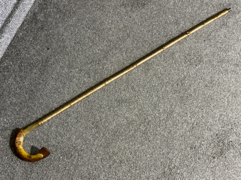 Vintage fish handle crook/walking stick - Image 2 of 2