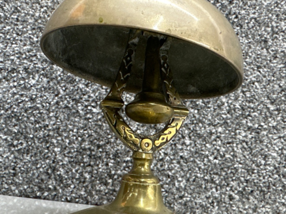 Antique English brass desk/counter top bell - working condition - Image 3 of 3