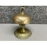 Antique English brass desk/counter top bell - working condition
