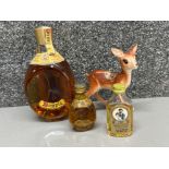 2x bottles of Dimple old blended scotch Whisky (large & small sizes) together with a miniature