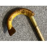 Vintage fish handle crook/walking stick