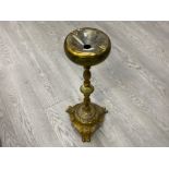 Vintage onyx and brass floor standing ashtray