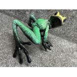 Large frog “shelf” ornament part of the Kitty’s Critters collection by Starlite originals - H31cm