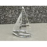 Swarovski Crystal glass ornament - sailing boat