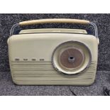 Vintage battery-operated Bush radio, adapted for mains, in good working condition