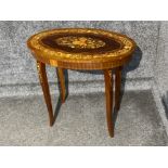 Italian “Sorrento” Marquetry musical side table with hinged lid