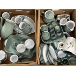 2 boxes of vintage Denby dinnerware