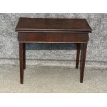 Early 1800’s mahogany tea table (fold over top)