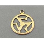 9ct gold hallmarked Isle of Man charm/pendant (0.22g)