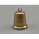 9ct gold Thimble charm/pendant (1.14g)