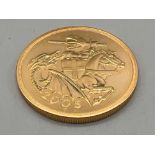 2005 gold £5 uncirculated coin