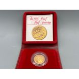 1980 gold half sovereign coin proof cased and certificate