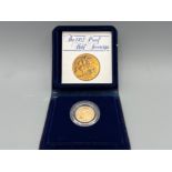 1982 gold half sovereign coin proof cased and certificate