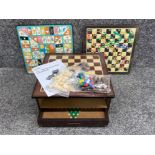 8 in 1 wooden chess game compendium