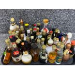 A large lot pf Whiskey miniatures to include Trenk and Vandermint