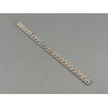 Stunning ladies 18ct white gold diamond bracelet, 26 links each set with 9 round brilliant cut