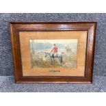 Well framed horse scene by L. Edwards ‘Drawing cover’ (74cm x 57cm)