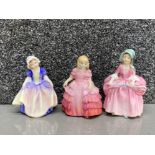 3x Royal Doulton lady figure to include, Dinky Do, Rose and BoPeep