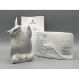 Lladro society plaque and collectors plaque