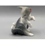 Lladro 5236 ‘Cat and Mouse’ in good condition and original box