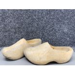 Large pair of wooden clogs (32cms)