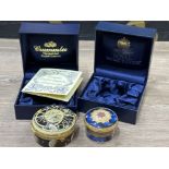A Royal Worcester ‘The Millennium 2000 AD’ Trinket & limited edition English painted enamel box by