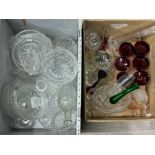 2 boxes of miscellaneous glassware