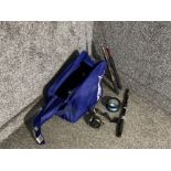 Bag of 3x telescope rods with 2 spin reels