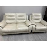 Modern 2 seater lazy boy sofa & matching reclining armchair