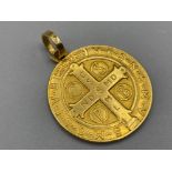 18ct gold Madonna religious pendant (4.96g)
