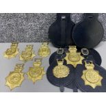 8 x brass various Police constabulary plaques