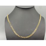 9ct gold fancy link chain/necklace (7.36g) 50cm