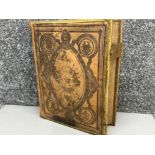 Large brass bound Browns self interpreting family Bible, New & Old Testaments, with many different