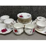 24 piece Royal Albert “Sweet Romance pattern” part tea set