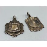 2x hallmarked silver fobs - 13.3G