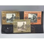 Set of Austrian Notgeld banknotes includes 10,20 & 50 Heller, dated 1920