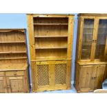 Custom built pine radiator cover bookcase (4 tier) - 116x26cm, Height 210cm