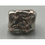Silver & 14ct gold single charm - 2.1g gross