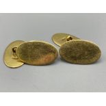 Gents 18ct gold hallmarked cuff links (7.36g)