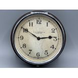 1930’s Lilley & Reynolds Ltd, London E.C.3, Bulk head ship clock (on bakelite base) - Diameter 18cm