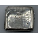 Antique hallmarked Birmingham silver cigarette case (initials to front) made by G.F.Westwood &