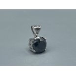 14ct White Gold & Black Diamond Approximately 2ct Pendant - weighing 1.38 grams
