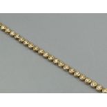 Ladies 18ct gold diamond Tennis bracelet 19cms (8.4g)