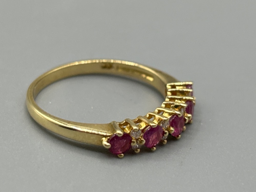 Ladies 18ct gold Ruby and diamond ring, size Q (3.19g) - Image 3 of 3