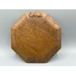 Robert “Mouseman” Thompson carved solid oak small chopping board - 18.5x20cm