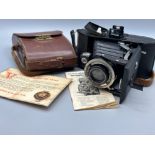 Voigtlander Bessa vintage folding “German Bellows” film camera, complete with original case &