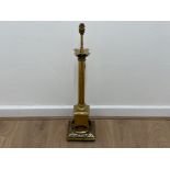 Large 19th century Corinthian column lamp base - 69x17cm