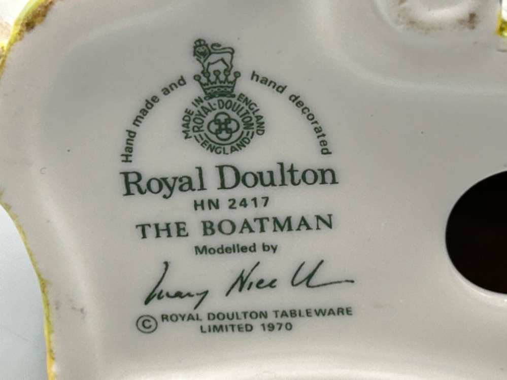 Royal Doulton HN 2417 ‘The Boatman’ 1970 in good condition - Image 3 of 3